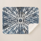 インジゴインクラジアルモチーフ シェルパブランケット (正面(横))