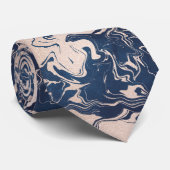 インジゴエレガントピンククリーム大理石パタスタイリッシューン ネクタイ (ロール)