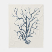 インジゴサンゴ フリースブランケット (正面)