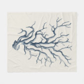 インジゴサンゴ フリースブランケット (正面(横))