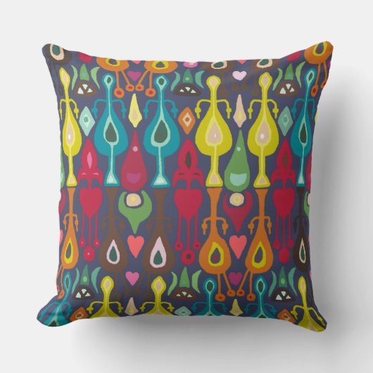 インジゴラブイカット クッション (正面)