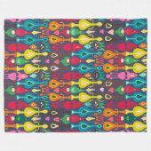 インジゴラブイカット フリースブランケット (正面(横))