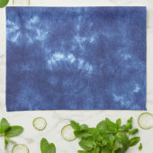 インジゴ日本の染料ブルー キッチンタオル (折り畳み)