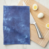 インジゴ日本の染料ブルー キッチンタオル (四つ折り)