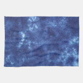 インジゴ日本の染料ブルー キッチンタオル (横)