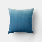 インジゴ日本の染青色グラデーション装飾用クッション クッション (裏面)