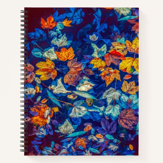 インジゴ紅葉が渦巻く ノートブック (正面)