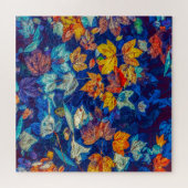 インジゴ紅葉旋回パターン ジグソーパズル (横)