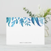 インジゴ葉 |ひなパーソナライズされた形フラットカード (スタンド正面)