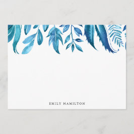 インジゴ葉 |ひなパーソナライズされた形フラットカード