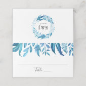 インジゴ離れ |パーソナライズされたの結婚座席表 プレイスカード (外部開封)