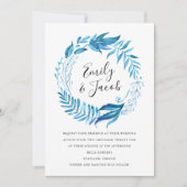 インジゴ離れ | リース結婚式招待状 招待状 (正面)