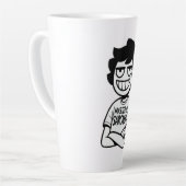 インジム漫画のユーモアのあるイラストレーションラのマスター カフェラテマグ (左アングル)