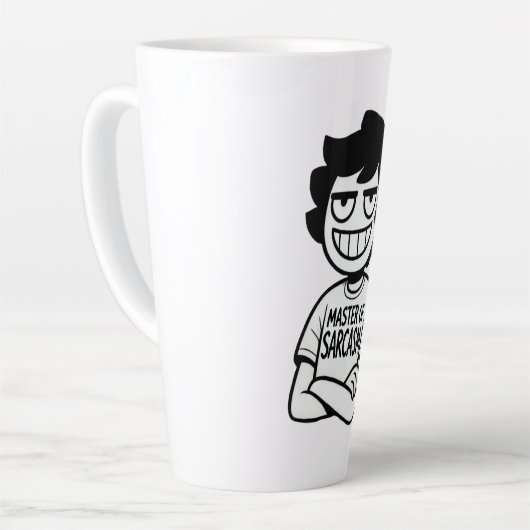 インジム漫画のユーモアのあるイラストレーションラのマスター カフェラテマグ (左アングル)