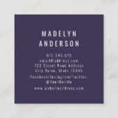 インジモダンカラフルゴピンクティール（緑がかった色）紙吹雪 スクエア名刺 (裏面)