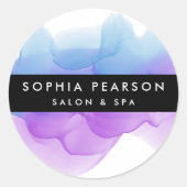 インジモダンゴウォーターカラーブロ ラウンドシール (正面)