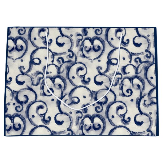 インジ日本のゴの抱き枕模様 ラージペーパーバッグ (正面)