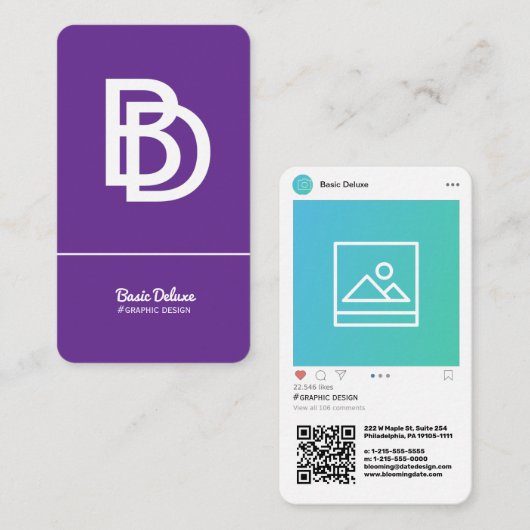 インスタインスパイアグモダンラム 名刺 (正面/裏面)