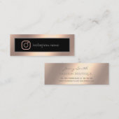 インスタエレガントグラムシンプル高級バラ金ゴールド スキニー名刺 (正面/裏面)