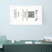 インスタグラムでシェア＆タグ付けしてQRコードをスキャンしウェブサイトを追加 横断幕 (トレードショー)