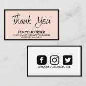 インスタグラムエレガントトレンディー割引ありがとう 名刺 (正面/裏面)