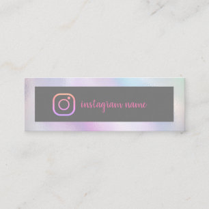 インスタグラムエレガント高級ホログラフィシンプルック スキニー名刺