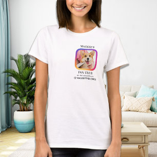 インスタグラムカスタムフォトペットインフルエンサーファンクラブ Tシャツ