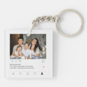 インスタグラムクールフォトソーシャルメディアパパ父の日 キーホルダー (裏面)