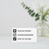 インスタグラムティックトックツイッター 名刺 (スタンド正面)