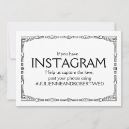 「インスタグラムハッシュタグ」アートデコスタイルのウェディングサイン