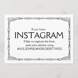「インスタグラムハッシュタグ」アートデコスタイルのウェディングサイン