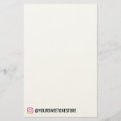 インスタグラムハンドル  名前  ソーシャルメディアアイコン プロモ 便箋 (正面)