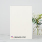 インスタグラムハンドル  名前  ソーシャルメディアアイコン プロモ 便箋 (スタンド正面)
