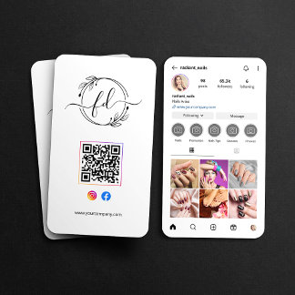 インスタグラムプロフィール ネイルアーティスト フォトグリッドQRコード 名刺