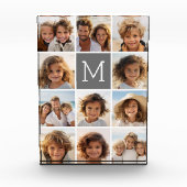 インスタグラム写真コラージュカスタムモノグラム炭 フォトブロック (正面)