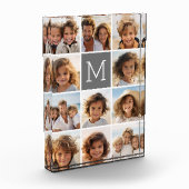 インスタグラム写真コラージュカスタムモノグラム炭 フォトブロック (左)