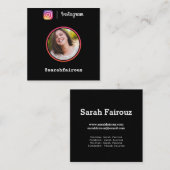 インスタグラム写真トレンディーソーシャルメモダンディア コーリングカード (正面/裏面)