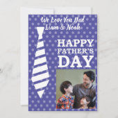 インスタグラム写真 タイダイ ドット ブルー 父の日 カード (正面)