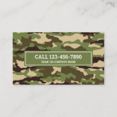 インスタグラム軍隊アーミー迷彩柄 名刺 (裏面)