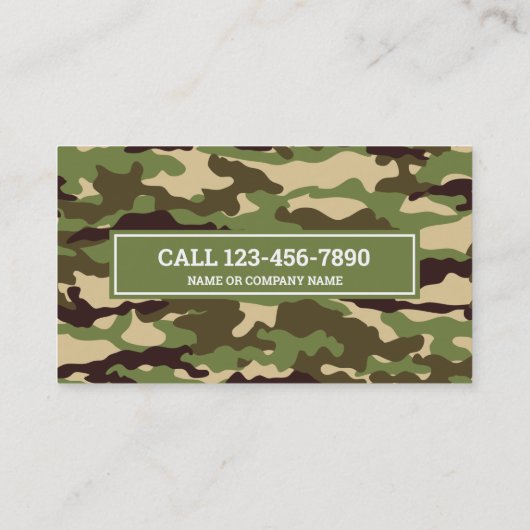 インスタグラム軍隊アーミー迷彩柄 名刺 (裏面)