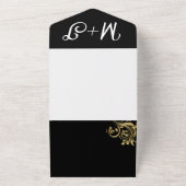 インスタグラム風のQRコード付きオーダーメイド結婚式招待状 オールインワン招待状 (外側)