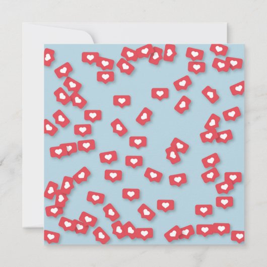 インスタグラム風クールラブ面白い Save the Date 招待状 (裏面)