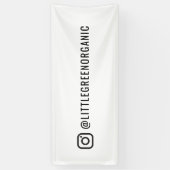 インスタグラム バナー | あなたのインスタグラム名 2.5' x 6' 横断幕 (縦)