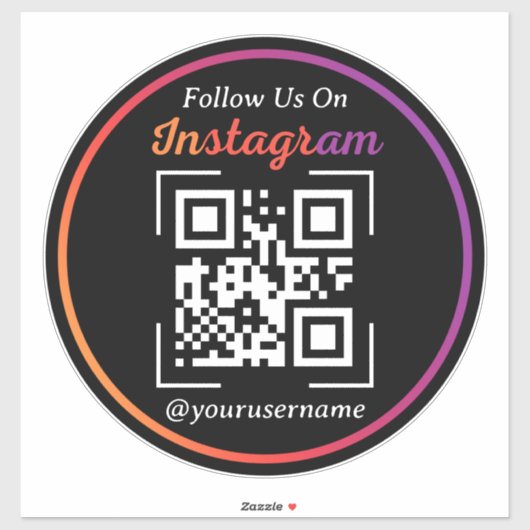 インスタグラム ビジネス QR コード ブラック シール (シート)
