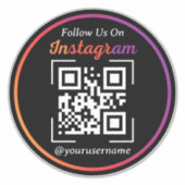 インスタグラム ビジネス QR コード ブラック シール (正面)