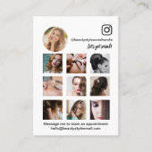 インスタグラム フォト グリッド コラージュ 美しさ ソーシャルメディア 名刺 (正面)