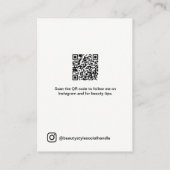 インスタグラム フォト グリッド コラージュ 美しさ ソーシャルメディア 名刺 (裏面)