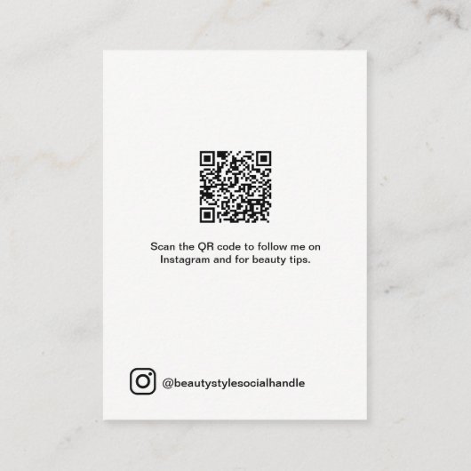 インスタグラム フォト グリッド コラージュ 美しさ ソーシャルメディア 名刺 (裏面)