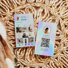 インスタグラム ホログラフィックQRコード 10枚 写真グリッド 名刺