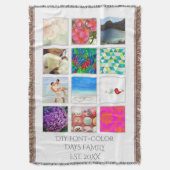 インスタグラム！12枚の写真ブランケット スローブランケット (正面縦)